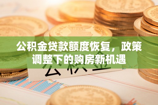 临沭公积金贷款额度恢复，政策调整下的购房新机遇