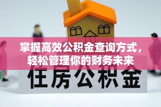 临沭掌握高效公积金查询方式，轻松管理你的财务未来